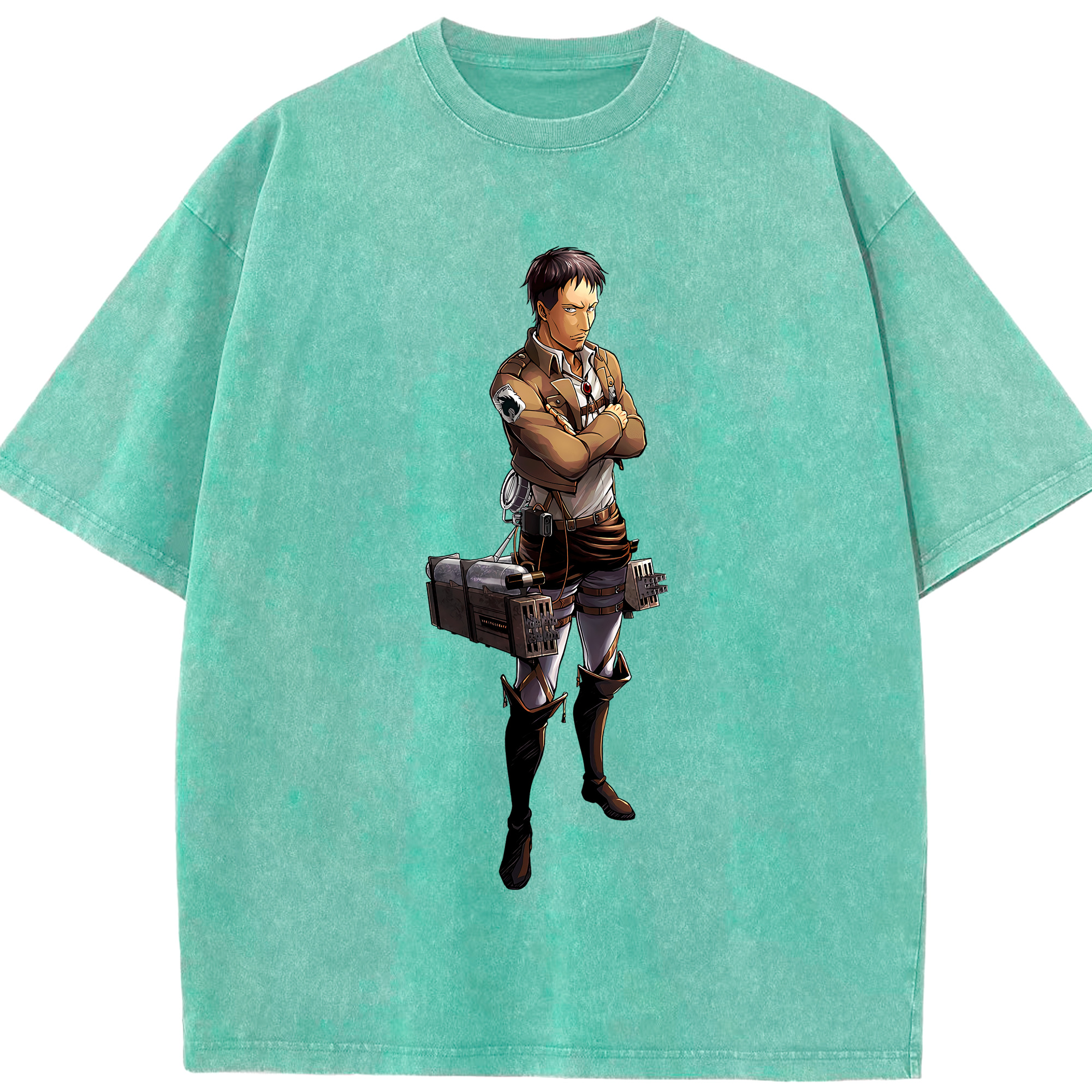 （画像用） 進撃の巨人 Attack on Titan 綿100% ヴィンテージ風 半袖Tシャツ（フロントプリント）